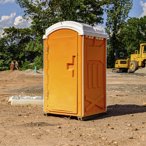 how often are the porta potties cleaned and serviced during a rental period in Garner